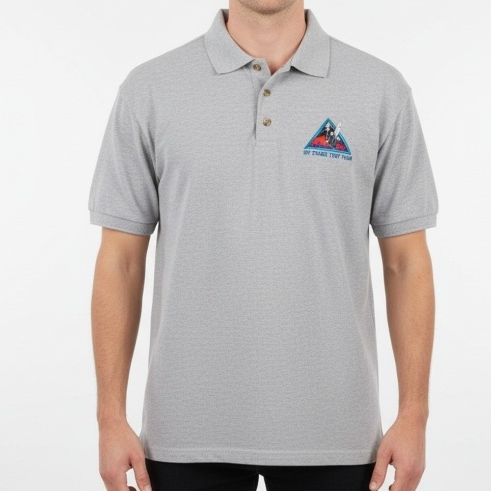 NASA Delta IV 1st‎ Stage Test Team Polo Shirt Gray XL Cotton Deluxe Anvil Launch